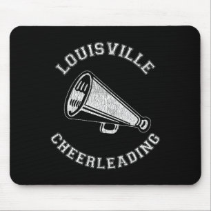 Louisville Cheer Distressed Retro 90's Cheerleader Mouse Mat