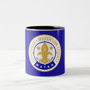 Louisville city flag Two-Tone coffee mug