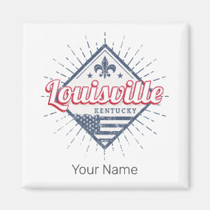 Louisville City Kentucky United States Vintage USA Magnet