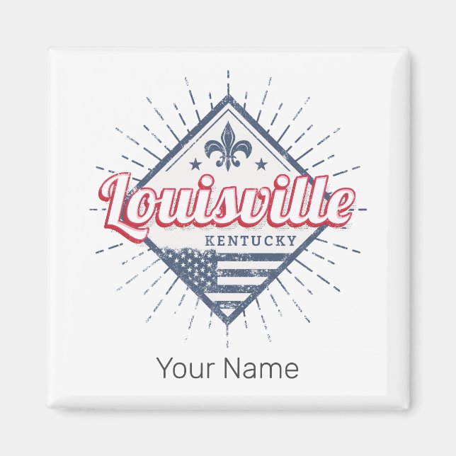 Louisville City Kentucky United States Vintage USA Magnet (Front)