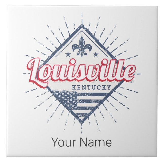 Louisville City Kentucky United States Vintage USA Tile (Front)