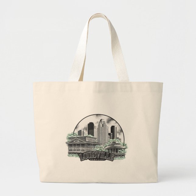 Louisville City Kentucky USA Large Tote Bag (Front)