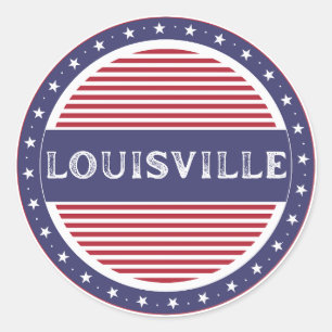Louisville City Pride Emblem – American Identity Classic Round Sticker