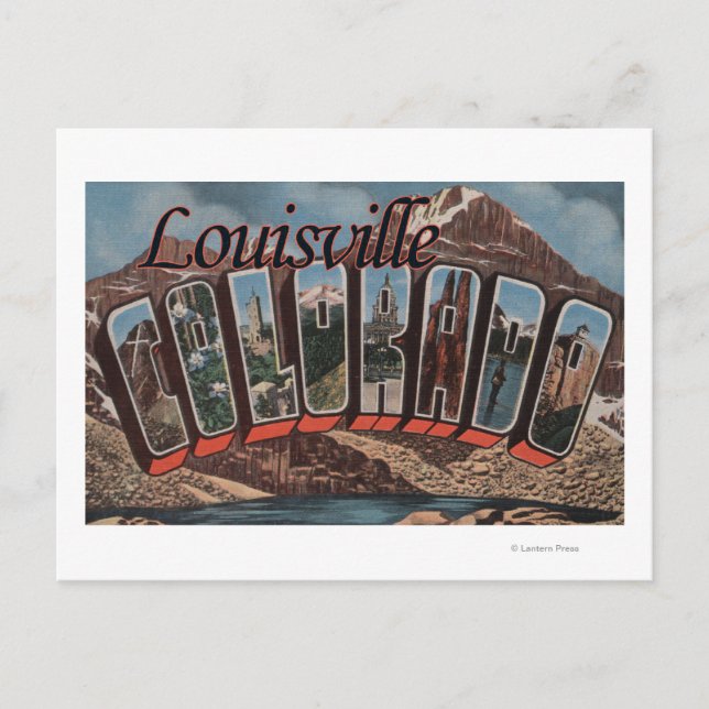 Louisville, Colorado - Large Letter Scenes Postcard (Front)