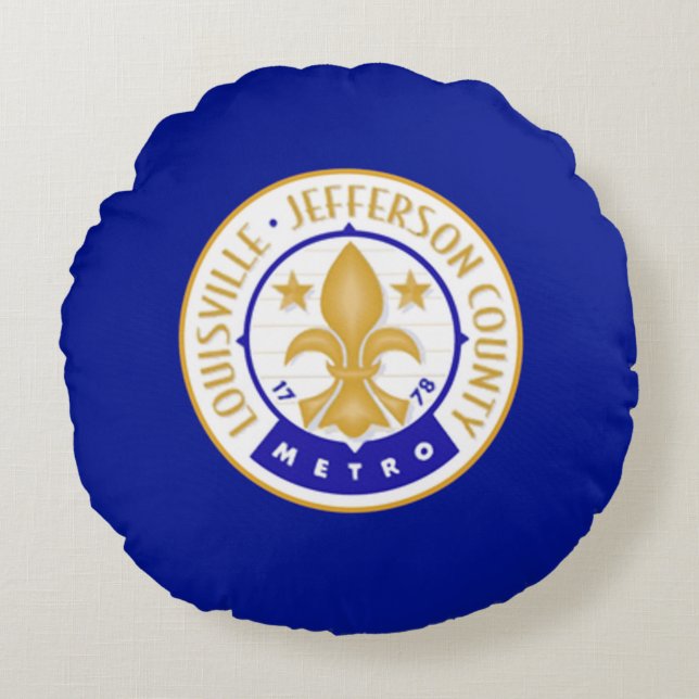 Louisville (Kentucky) City flag   Round Cushion (Front)