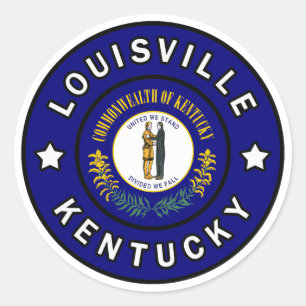 Louisville Kentucky Classic Round Sticker