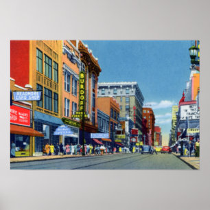 Louisville Kentucky Fourth Avenue looking North Poster