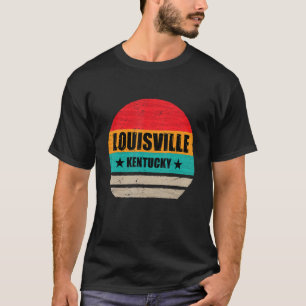 Louisville Kentucky Retro Vintage Sunset Us State T-Shirt