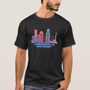 Louisville Kentucky Skyline Usa Colourful American T-Shirt