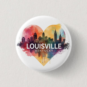 Louisville Kentucky USA Skyline 3 Cm Round Badge