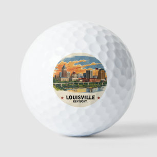 Louisville Kentucky USA Skyline Golf Balls
