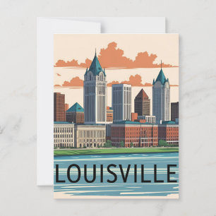 Louisville Kentucky USA Skyline Postcard