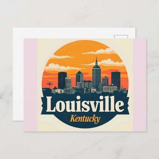 Louisville Kentucky USA Skyline Postcard (Front/Back)