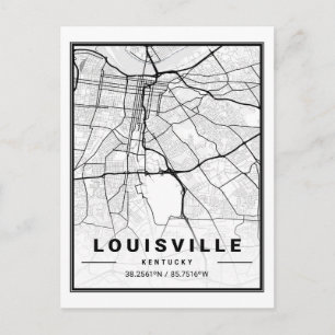 Louisville Kentucky USA Travel City Map Postcard