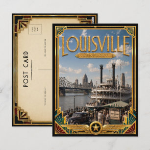 Louisville Kentucky Vintage Art Deco Golden Age Postcard