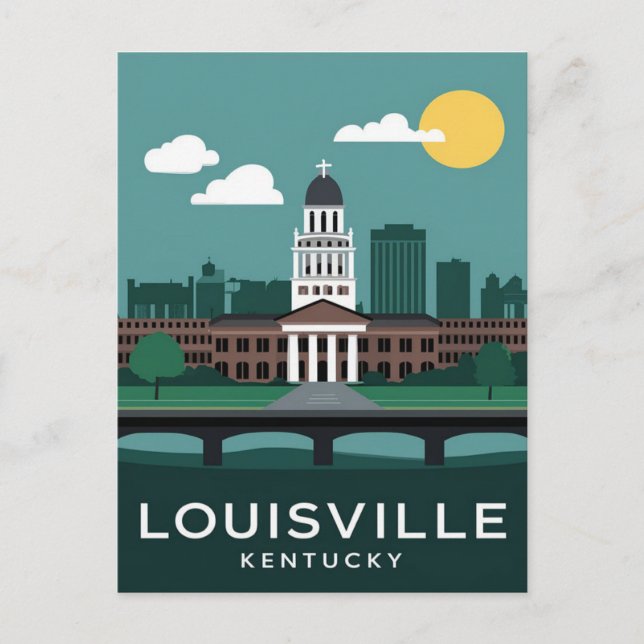 Louisville Kentucky Vintage, Travel Postcard (Front)