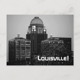 Louisville, KY - Black & White Print (Postcard) Postcard