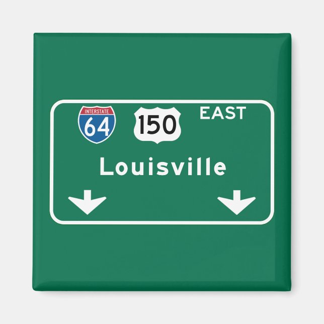 Louisville, KY Road Sign Magnet (Front)