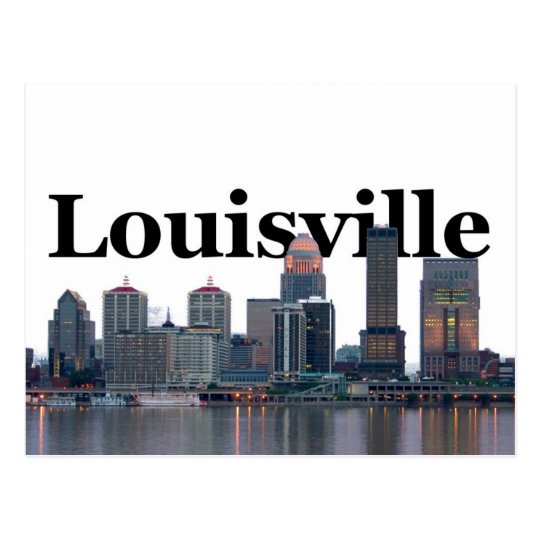 Louisville KY Skyline with Louisville in the Sky Postcard