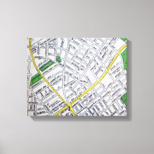 LOUISVILLE, KY Vintage Map Canvas Print