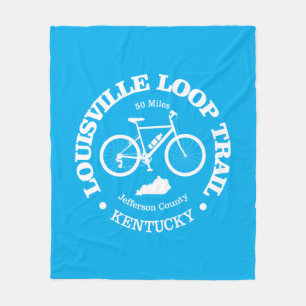 Louisville Loop (cycling) Fleece Blanket