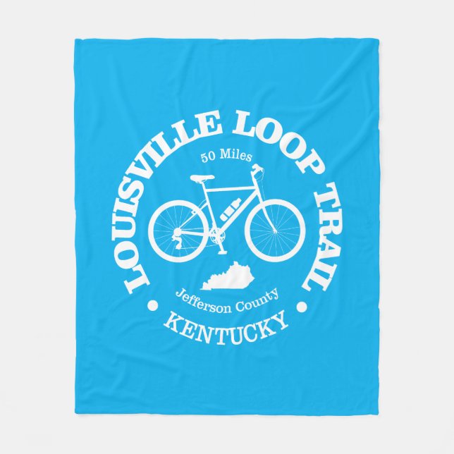 Louisville Loop (cycling) Fleece Blanket (Front)