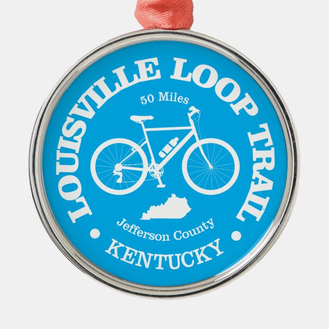 Louisville Loop (cycling) Metal Tree Decoration (Front)