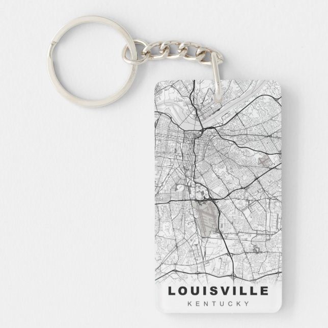 Louisville Map Key Ring (Front)