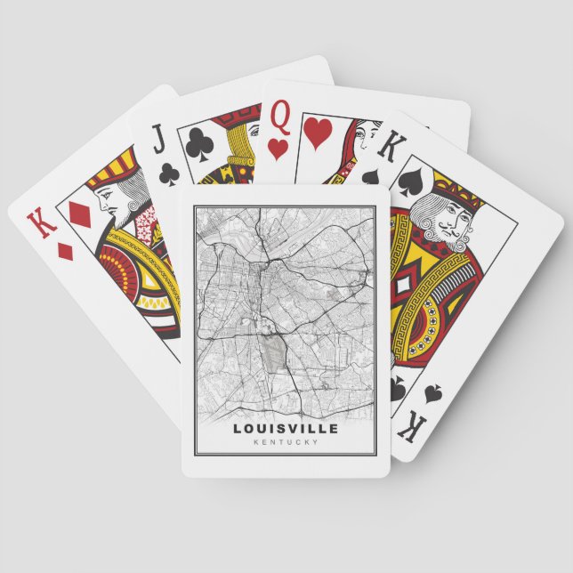 Louisville Map Playing Cards (Back)