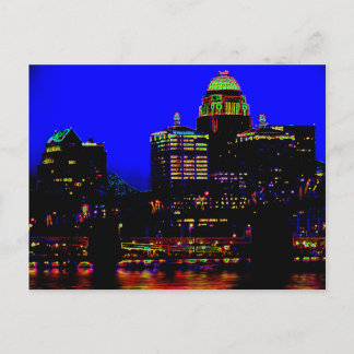 Louisville Neon Skyline Postcard