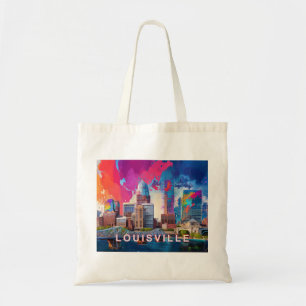 Louisville Skyline Abstract Art Tote Bag