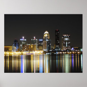 Louisville skyline canvas poster