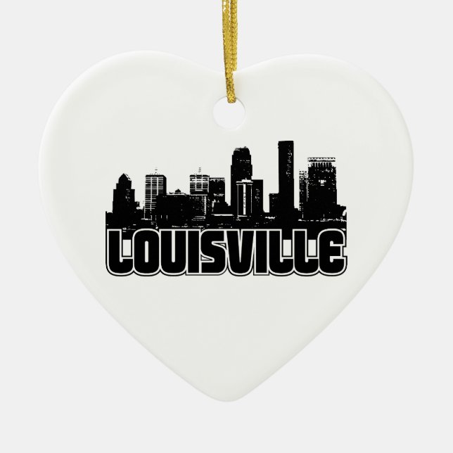 Louisville Skyline Ceramic Tree Decoration (Front)
