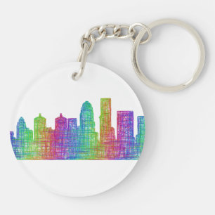 Louisville skyline key ring