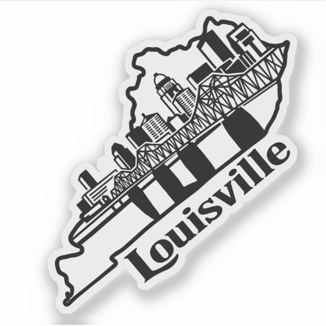 Louisville Skyline Laptop Sticker (Front)