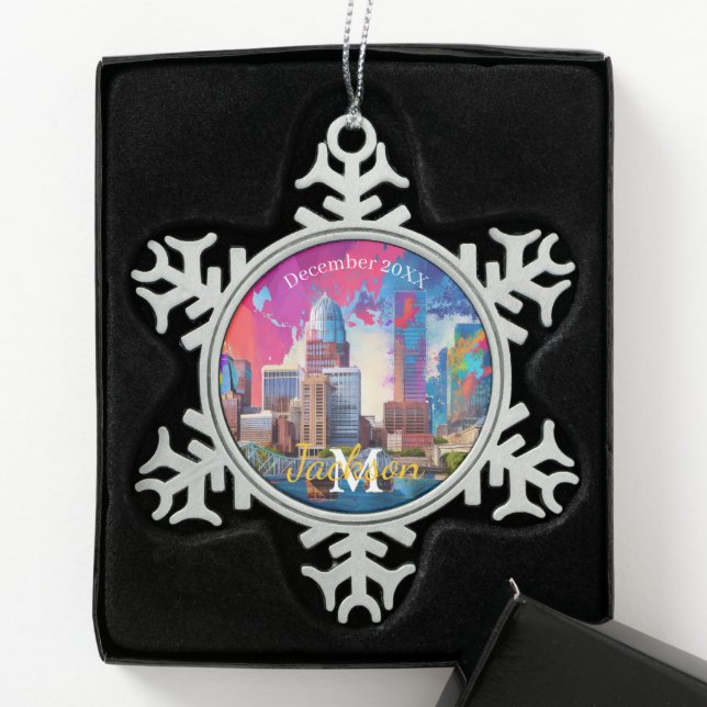 Louisville Snowflake Pewter Christmas ornament (Box)