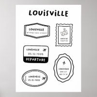 Louisville - Travel Stamp Collection | Minimalist 
