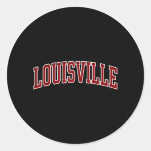 Louisville Vintage Design Men Women Kids Classic Round Sticker