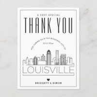 Louisville Wedding | Thanks for Coming! Postcard