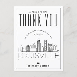 Louisville Wedding   Thanks for Coming! Postcard