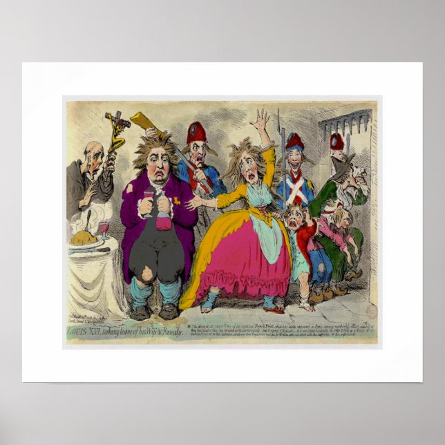 Louix XV1 taking leave of his wife & family Poster (Front)