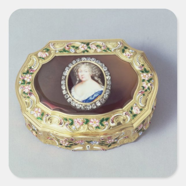 Louix XV oval snuff box Square Sticker (Front)
