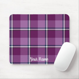 Loulou & Trendy Pink Plaid Personalised Mouse Pad