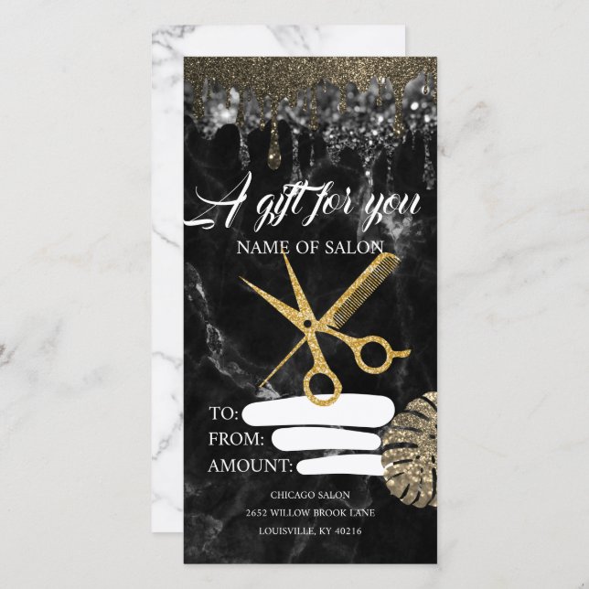 Lounge Bar Drinks Certificate Voucher (Front/Back)