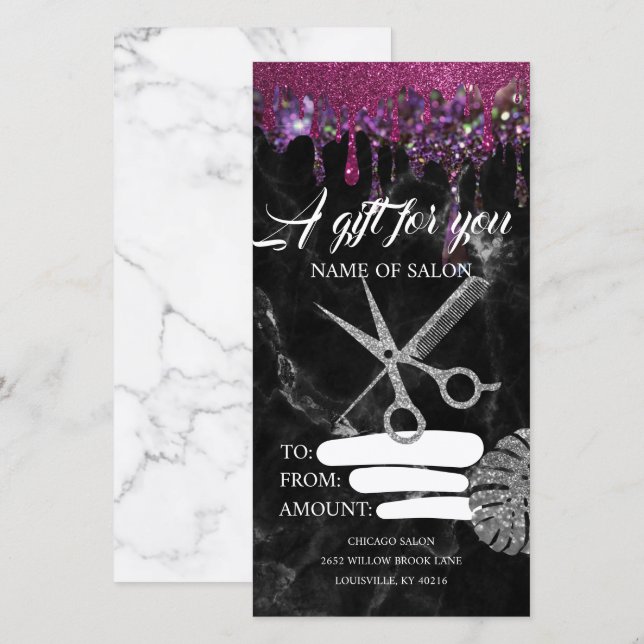 Lounge Bar Drinks Certificate Voucher (Front/Back)