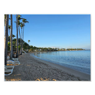 Lounge chair, beach photo enlargement print