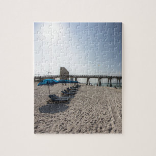 Lounge Chairs at Panama City Beach Pier Jigsaw Puz Jigsaw Puzzle