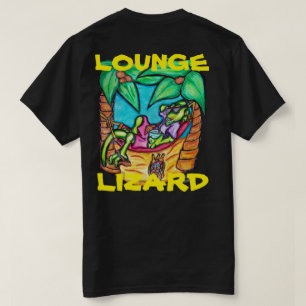 LOUNGE LIZARD CARTOON BLACK T-Shirt