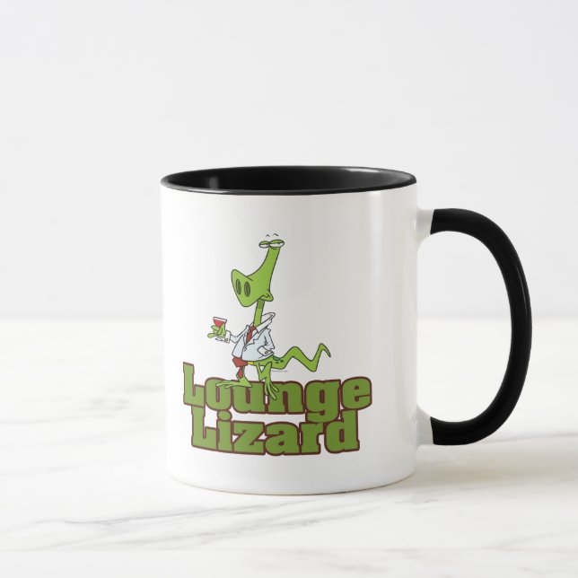 lounge lizard cartoon mug (Right)
