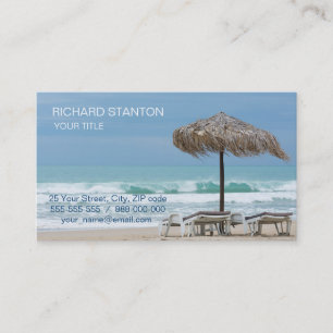 Lounges on the beach business card